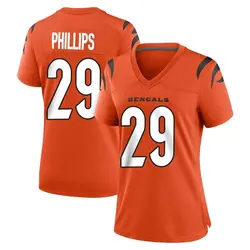 Nike Antonio Phillips Cincinnati Bengals Women's Game Orange Jersey