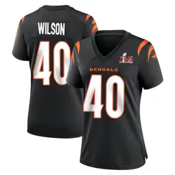 Nike Brandon Wilson Cincinnati Bengals Women's Game Black Team Color Super Bowl LVI Bound Jersey