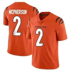 Nike Evan McPherson Cincinnati Bengals Men's Limited Orange Vapor Untouchable Jersey
