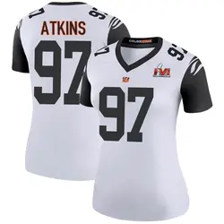 Nike Geno Atkins Cincinnati Bengals Women's Legend White Color Rush Super Bowl LVI Bound Jersey