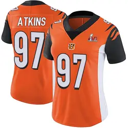 Nike Geno Atkins Cincinnati Bengals Women's Limited Orange Vapor Untouchable Super Bowl LVI Bound Jersey