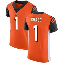 Nike Ja'Marr Chase Cincinnati Bengals Men's Elite Orange Alternate Vapor Untouchable Jersey