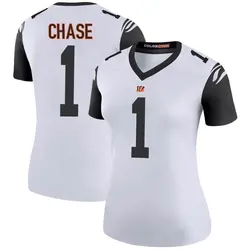 Nike Ja'Marr Chase Cincinnati Bengals Women's Legend White Color Rush Jersey