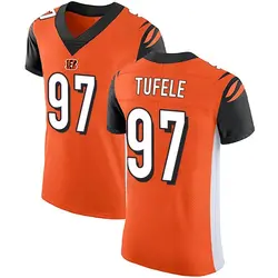 Nike Jay Tufele Cincinnati Bengals Men's Elite Orange Alternate Vapor Untouchable Jersey