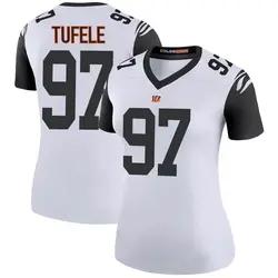 Nike Jay Tufele Cincinnati Bengals Women's Legend White Color Rush Jersey