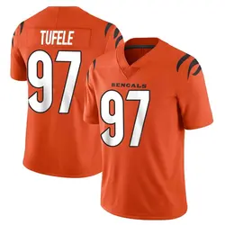 Nike Jay Tufele Cincinnati Bengals Youth Limited Orange Vapor Untouchable Jersey