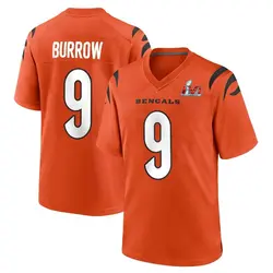 Nike Joe Burrow Cincinnati Bengals Men's Game Orange Super Bowl LVI Bound Jersey