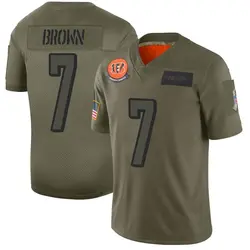 Nike Jon Brown Cincinnati Bengals Men's Limited Camo 2019 Salute to Service Jersey