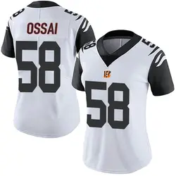 Nike Joseph Ossai Cincinnati Bengals Women's Limited White Color Rush Vapor Untouchable Jersey