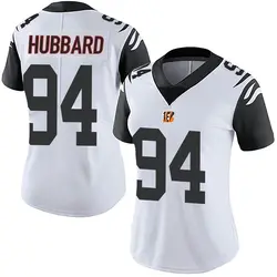 Nike Sam Hubbard Cincinnati Bengals Women's Limited White Color Rush Vapor Untouchable Jersey