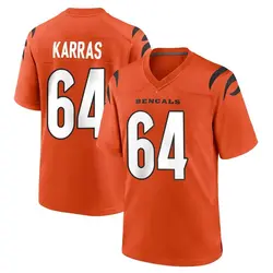 Nike Ted Karras Cincinnati Bengals Men's Game Orange Jersey