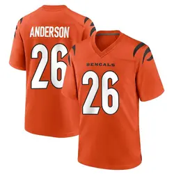 Nike Tycen Anderson Cincinnati Bengals Youth Game Orange Jersey