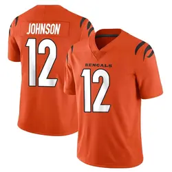 Nike Tyron Johnson Cincinnati Bengals Youth Limited Orange Vapor Untouchable Jersey